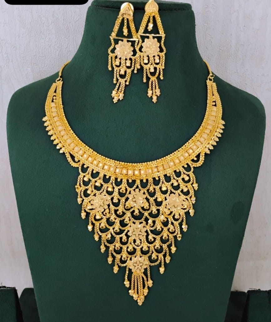 Gold Plated Jewellery Set , Earings  &amp;  Bangle