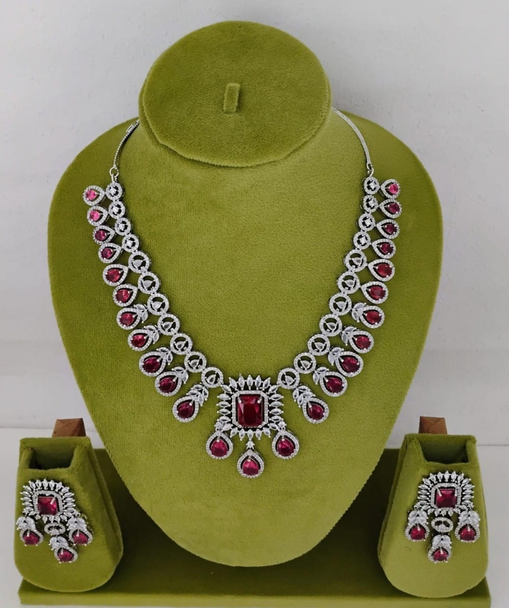 American Diamond Jewellery Set